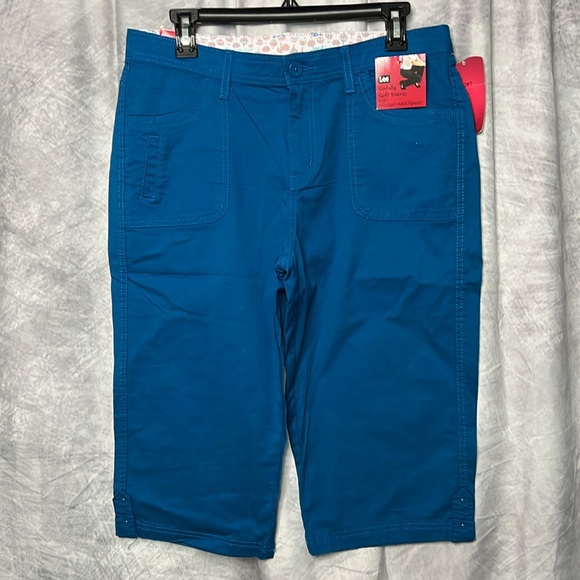 Lee NWT Teal Comfort Waist Skimmers - size 12 - Picture 1 of 11